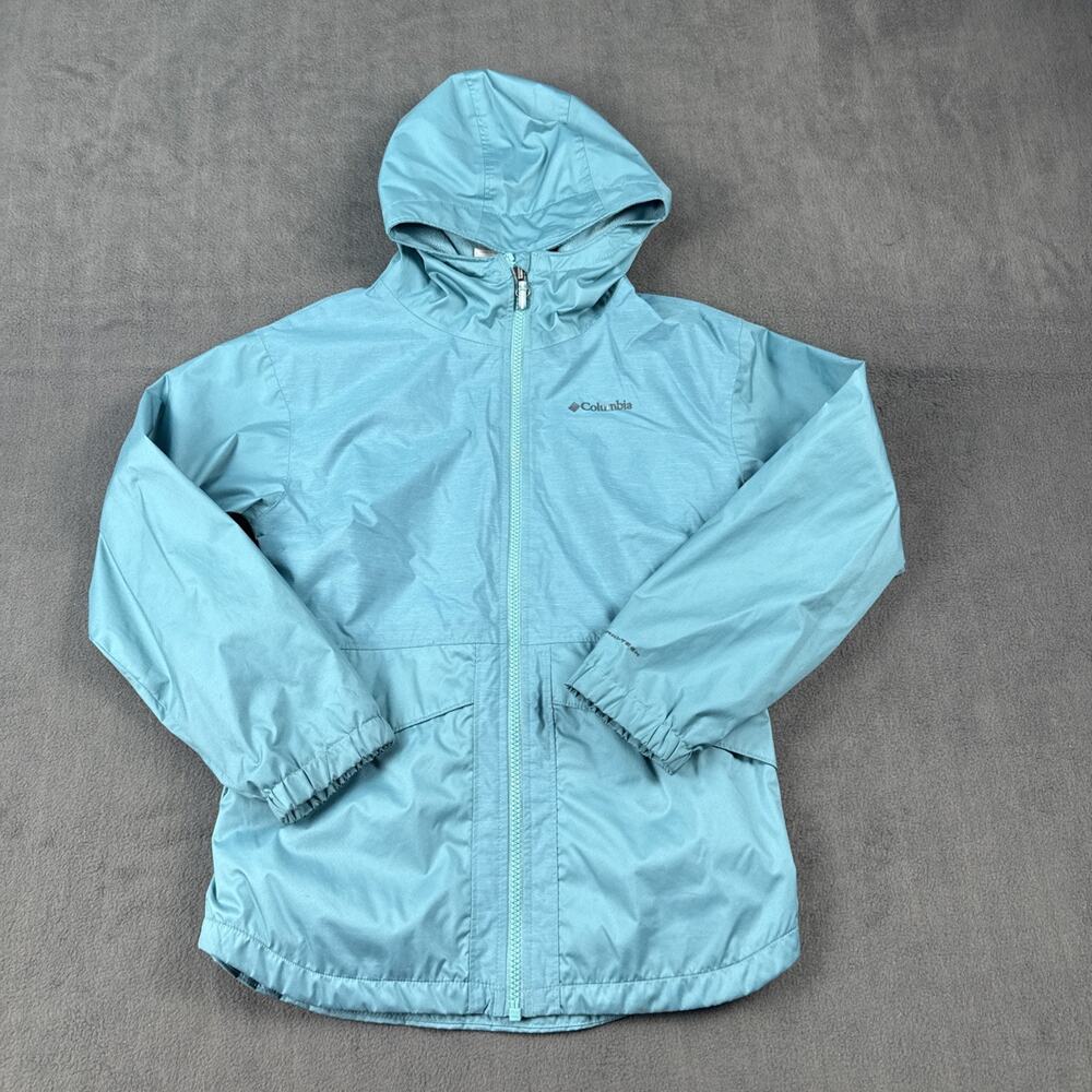 Columbia Jacket Girls Medium Long Sleeve Hooded Pockets Lightweight Outdoor